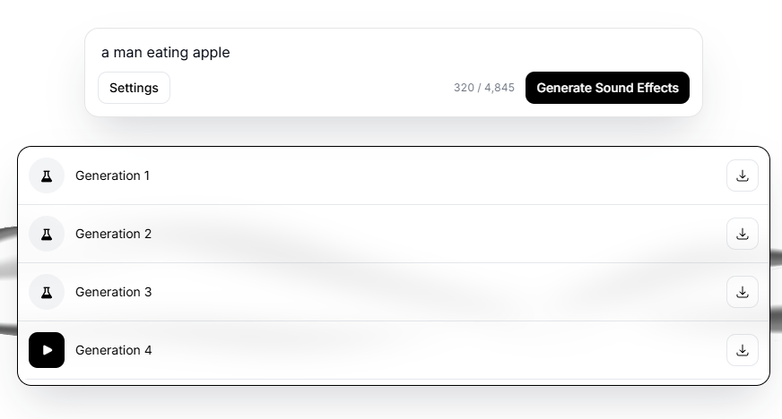 Sound Effect by prompt